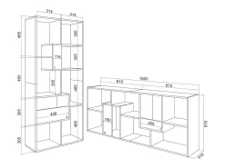 Librería estantería, 162x67x31cm, Con Almacenaje, Blanco
