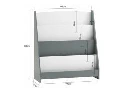 Librería Infantil para niños Estantería para Juguetes para niños con 4 Compartimentos Abiertos 80 x 30 x 88 cm KMB32-HG SoBuy ES