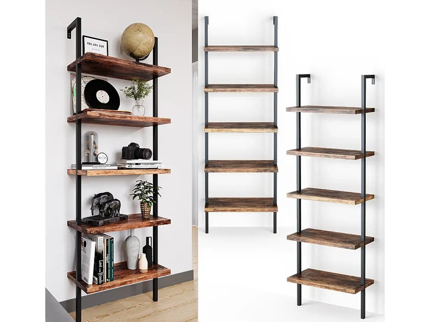 Librería madera antigua 60x30x183 ava