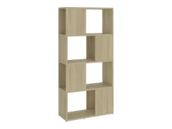 Librería separador contrachapada roble Sonoma 60x24x124,5 cm