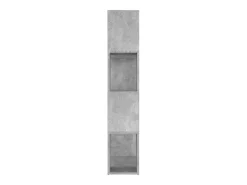 Librería separador contrachapada gris hormigón 80x24x124,5 cm