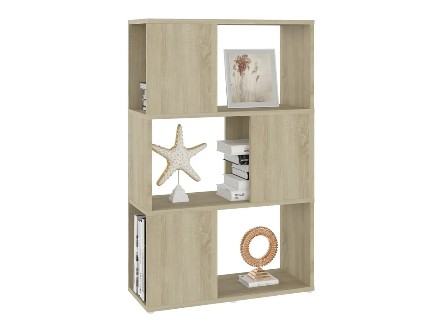 Librería separador madera contrachapada roble Sonoma 60x24x94cm