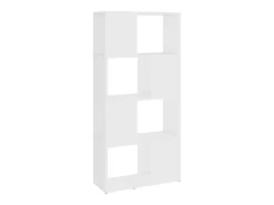 Librería separador madera contrachapada blanco 60x24x124,5 cm