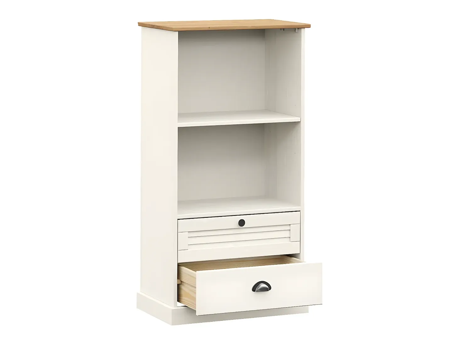 Librería VIGO madera maciza de pino blanco 60x35x114,5 cm