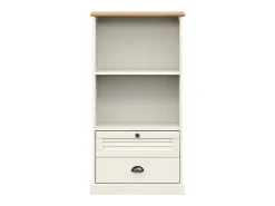 Librería VIGO madera maciza de pino blanco 60x35x114,5 cm
