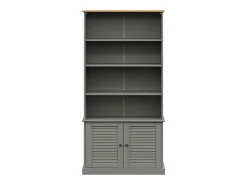Librería VIGO madera maciza de pino gris 85x35x170 cm