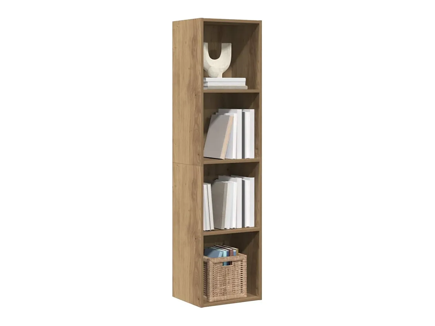 Librería/Mueble de TV de roble hecho a mano 36x30x143 cm