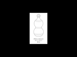 Lido - Botella de cerámica con franjas de azafrán y arena