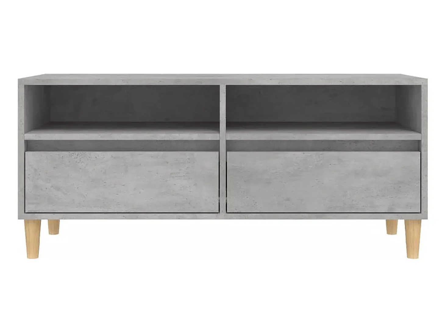 Lin Mueble de TV madera contrachapada gris hormigón 100x34,5x44,5cm