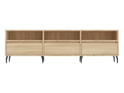 Lommel Mueble de TV madera contrachapada roble Sonoma 150x30x44,5 cm