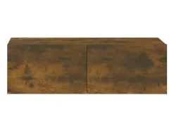 Lorien Muebles de pared de TV 2 uds madera roble ahumado 100x30x30 cm