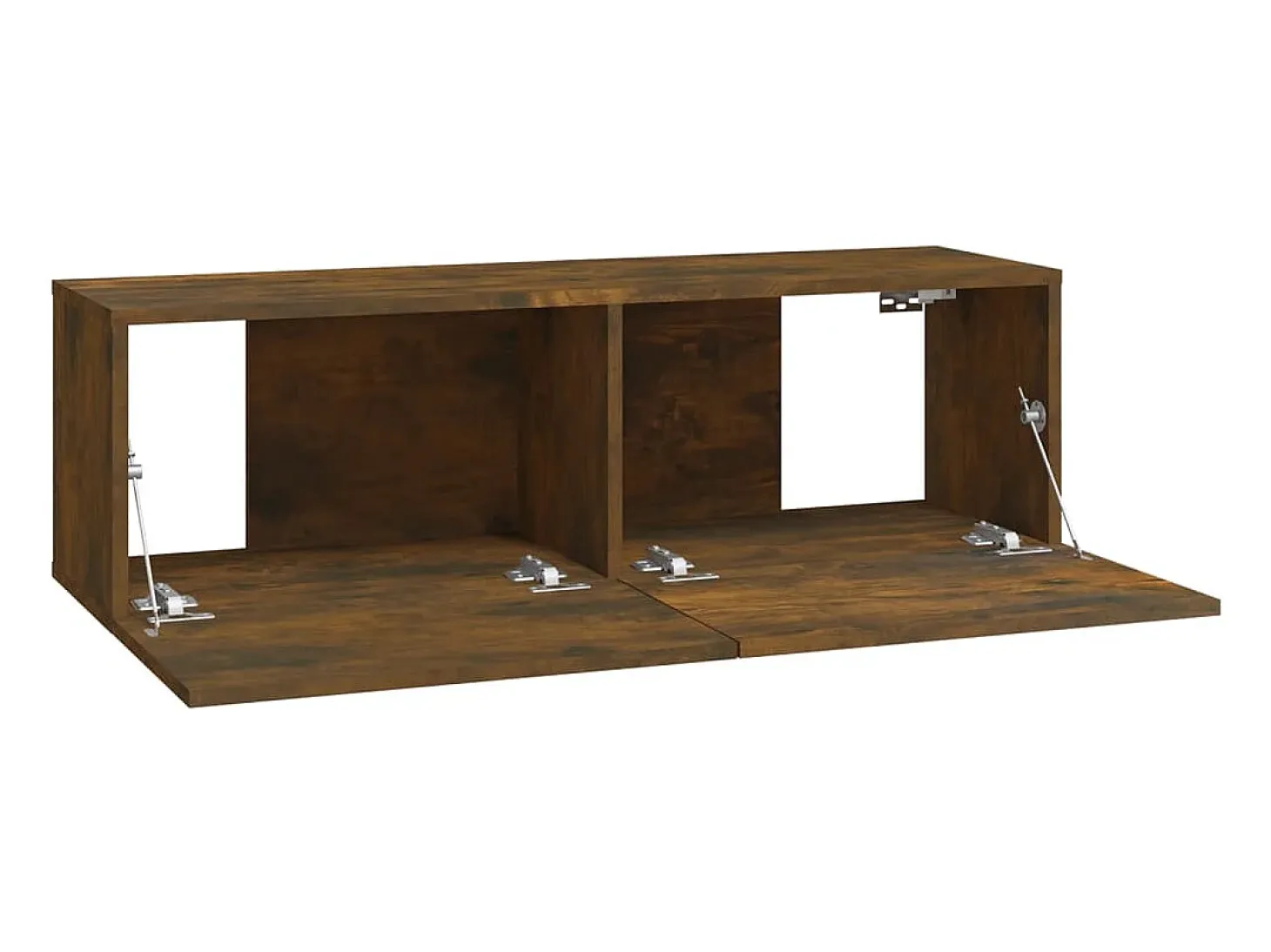 Lorien Muebles de pared de TV 2 uds madera roble ahumado 100x30x30 cm