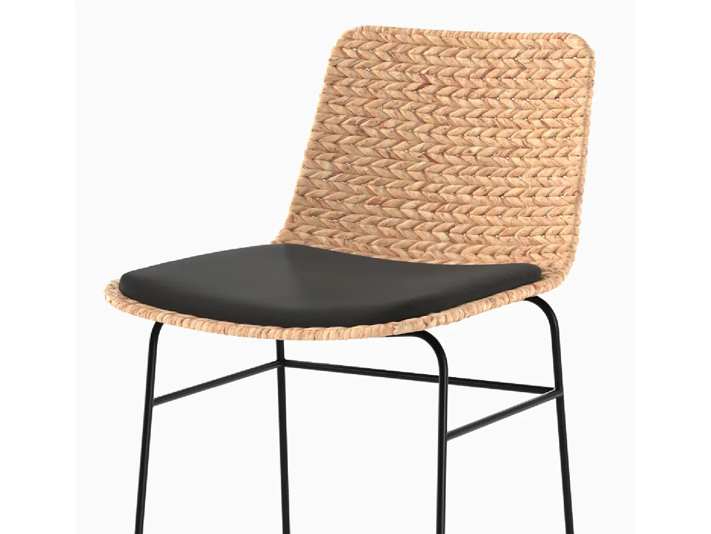 Lote de 2 sillas para isla central de 66 cm material natural, negro - Faro