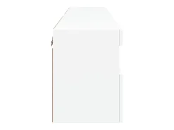 Ølstykke Muebles de TV de pared con luces LED 2 uds blanco 60x30x40 cm
