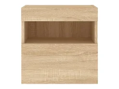 Ølstykke Muebles de TV de pared luces LED 2 uds roble Sonoma 40x30x40 cm