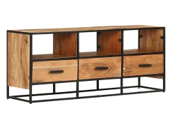 Luleå Mueble para la TV madera maciza de acacia 110x30x45 cm