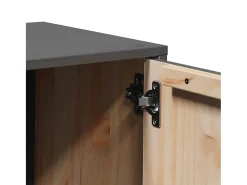 Maarianhamina Mueble de TV de madera maciza de pino gris 80x34x40 cm