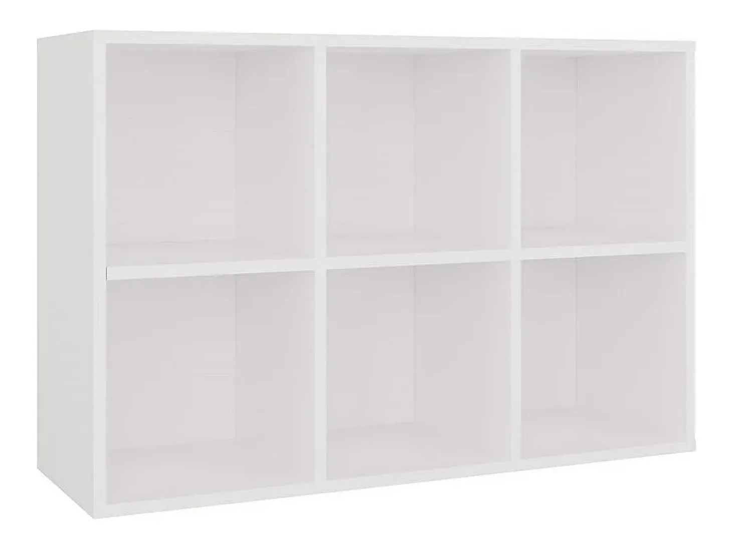 MALAX - Estantería blanca con compartimentos para salón o cuarto de niños 90x60x30 cm