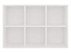 MALAX - Estantería blanca con compartimentos para salón o cuarto de niños 90x60x30 cm