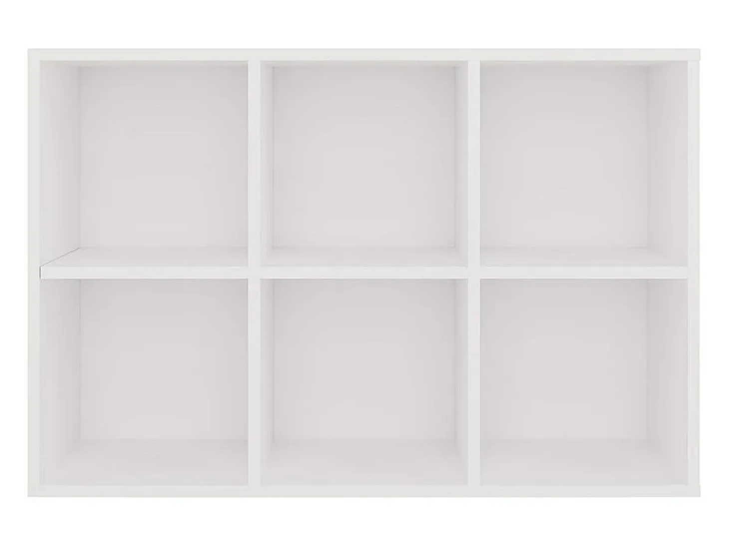 MALAX - Estantería blanca con compartimentos para salón o cuarto de niños 90x60x30 cm