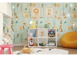 MALAX - Estantería blanca con compartimentos para salón o cuarto de niños 90x60x30 cm