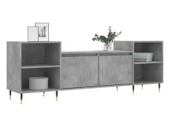 Malik Blake Mueble para TV madera contrachapada gris hormigón 160x35x55 cm