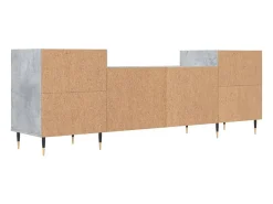 Malik Blake Mueble para TV madera contrachapada gris hormigón 160x35x55 cm