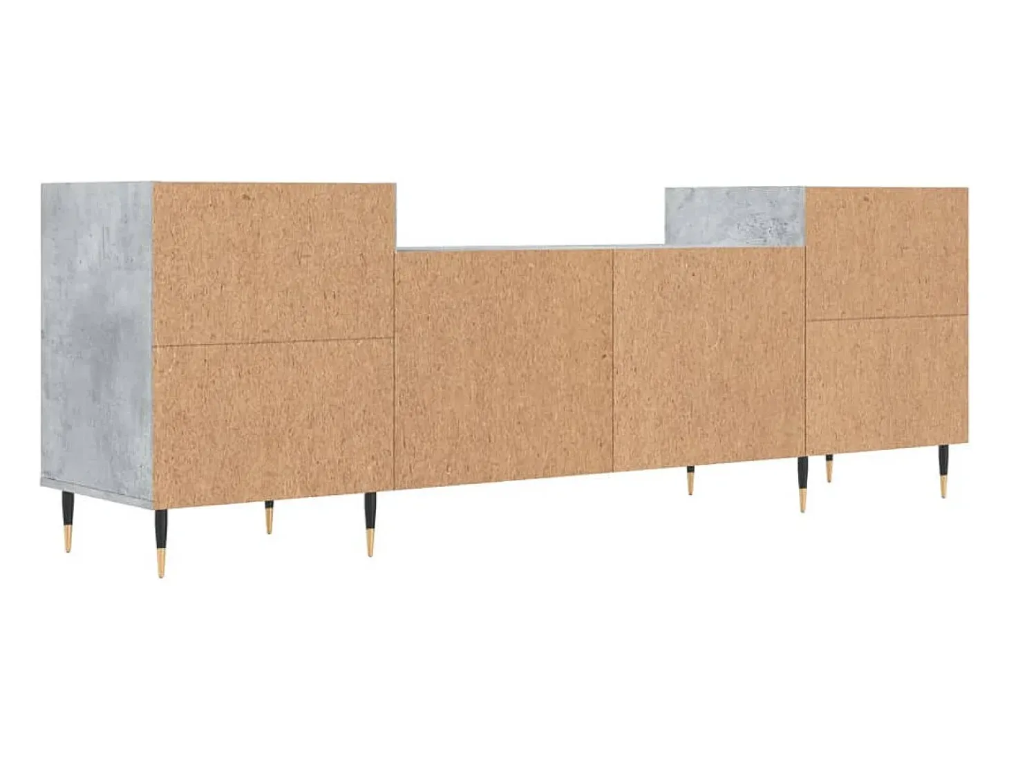 Malik Blake Mueble para TV madera contrachapada gris hormigón 160x35x55 cm