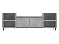 Malik Blake Mueble para TV madera contrachapada gris hormigón 160x35x55 cm