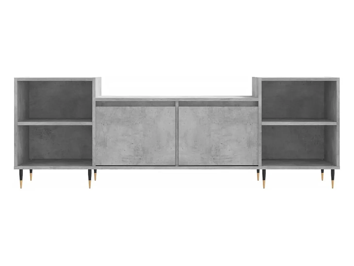 Malik Blake Mueble para TV madera contrachapada gris hormigón 160x35x55 cm