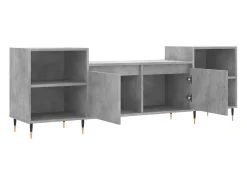 Malik Blake Mueble para TV madera contrachapada gris hormigón 160x35x55 cm