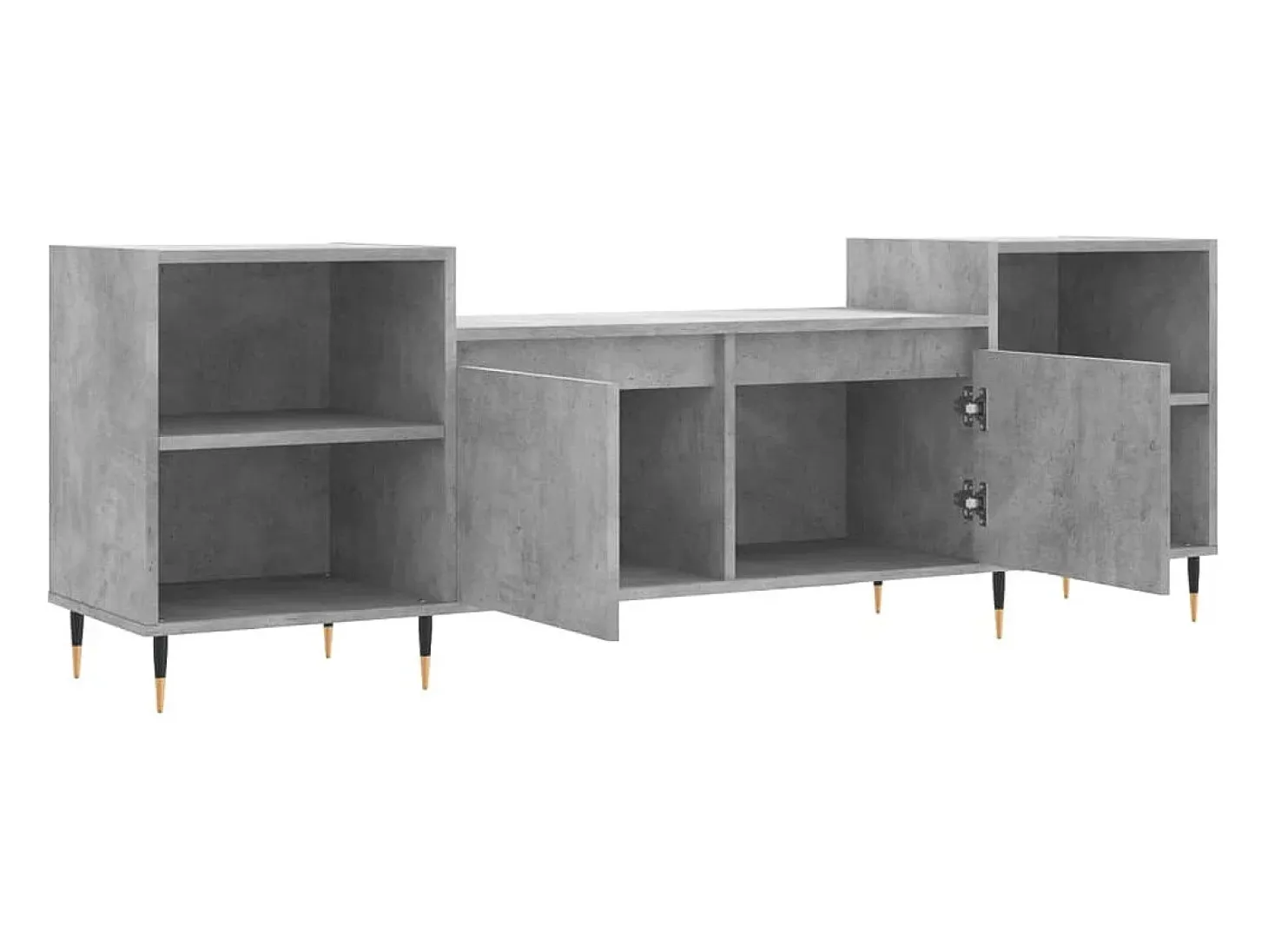 Malik Blake Mueble para TV madera contrachapada gris hormigón 160x35x55 cm