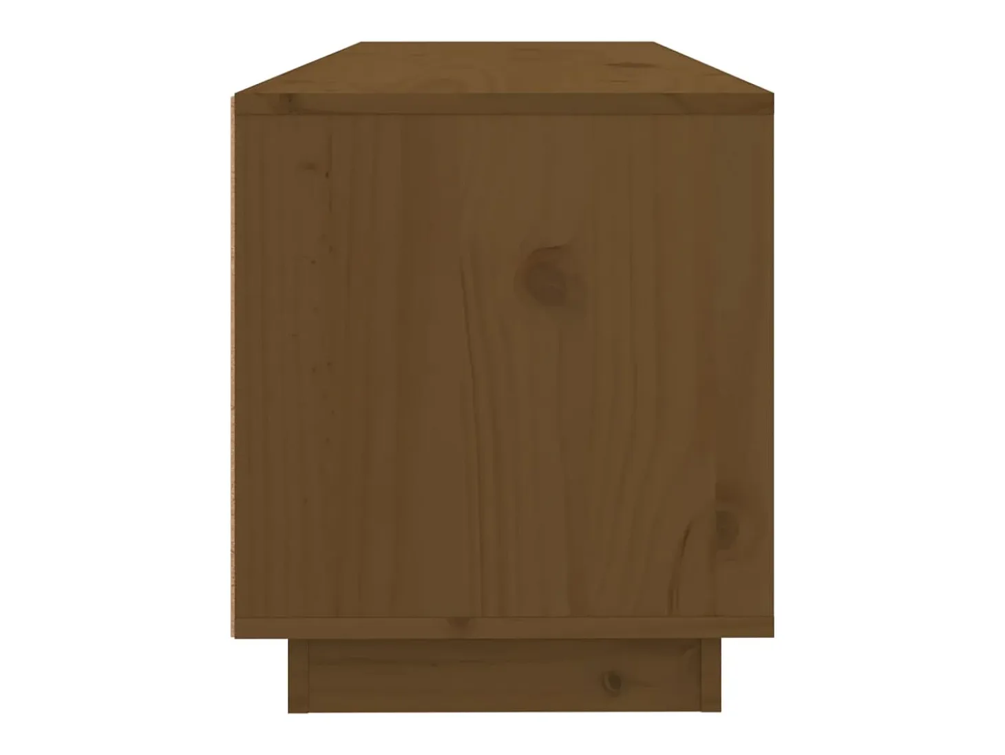Malindra Mueble de TV madera maciza de pino marrón miel 100x34x40 cm