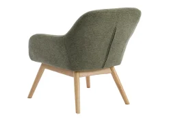 MALMO-Sillón de madera natural y tela Trendy Sauge