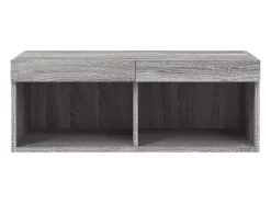 Mano Mueble para TV con luces LED gris Sonoma 80x30x30 cm