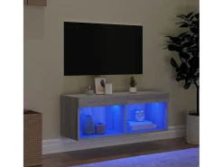 Mano Mueble para TV con luces LED gris Sonoma 80x30x30 cm