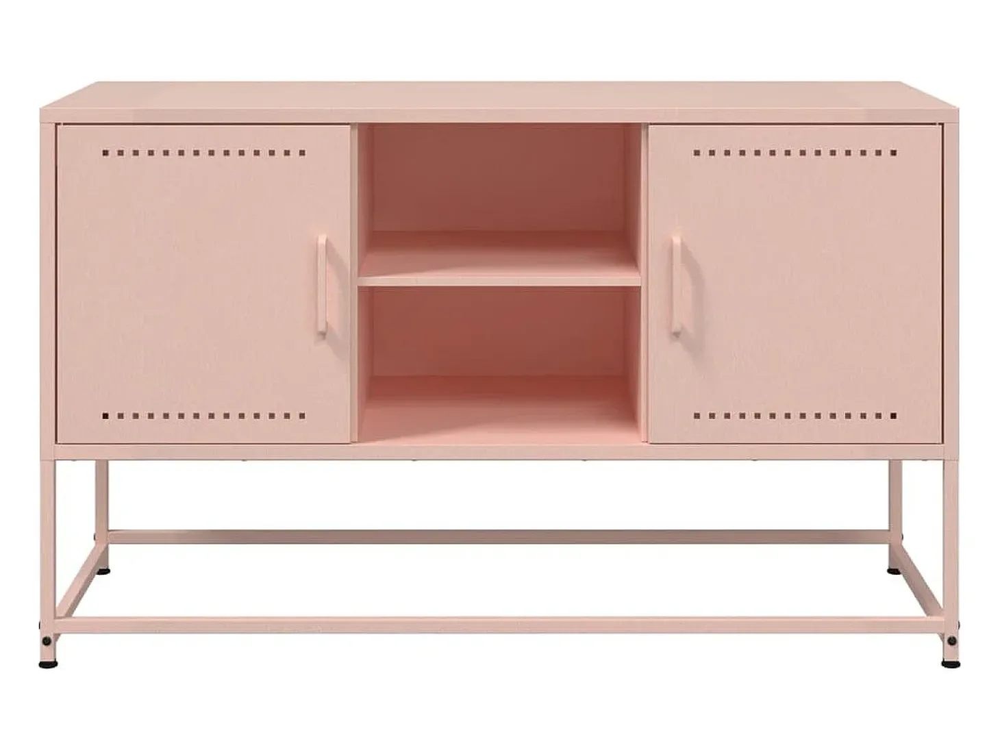 María Luz Mueble para TV de acero rosa 100,5x39x60,5 cm