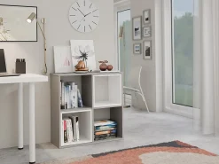 MARION - Estantería para armario funcional dormitorio/oficina/estantería para sala de estar - Dimensiones: 75x74x30 - Unidad de almacenamiento de libros