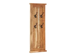 Mâcon Percheros 2 unidades madera maciza de acacia 38x100 cm