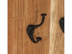 Mâcon Percheros 2 unidades madera maciza de acacia 38x100 cm
