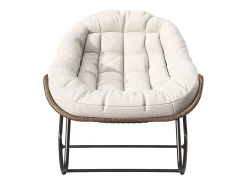 Mecedora - Mecedora extragrande - con asiento tapizado, beige