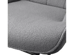 Mecedora - Sillón orejero tapizado - Patas de metal y madera maciza - Terciopelo Teddy