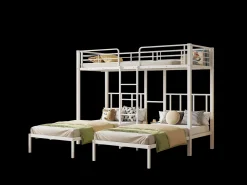Mecedora con reposabrazos, tejido chenilla beige, asiento espacioso y respaldo ergonómico (71x98,5x97cm)