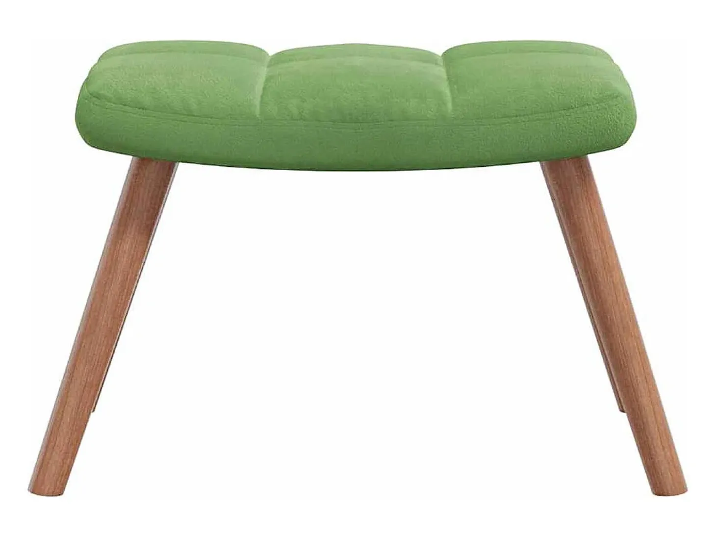 Mecedora con reposapiés Terciopelo verde claro
