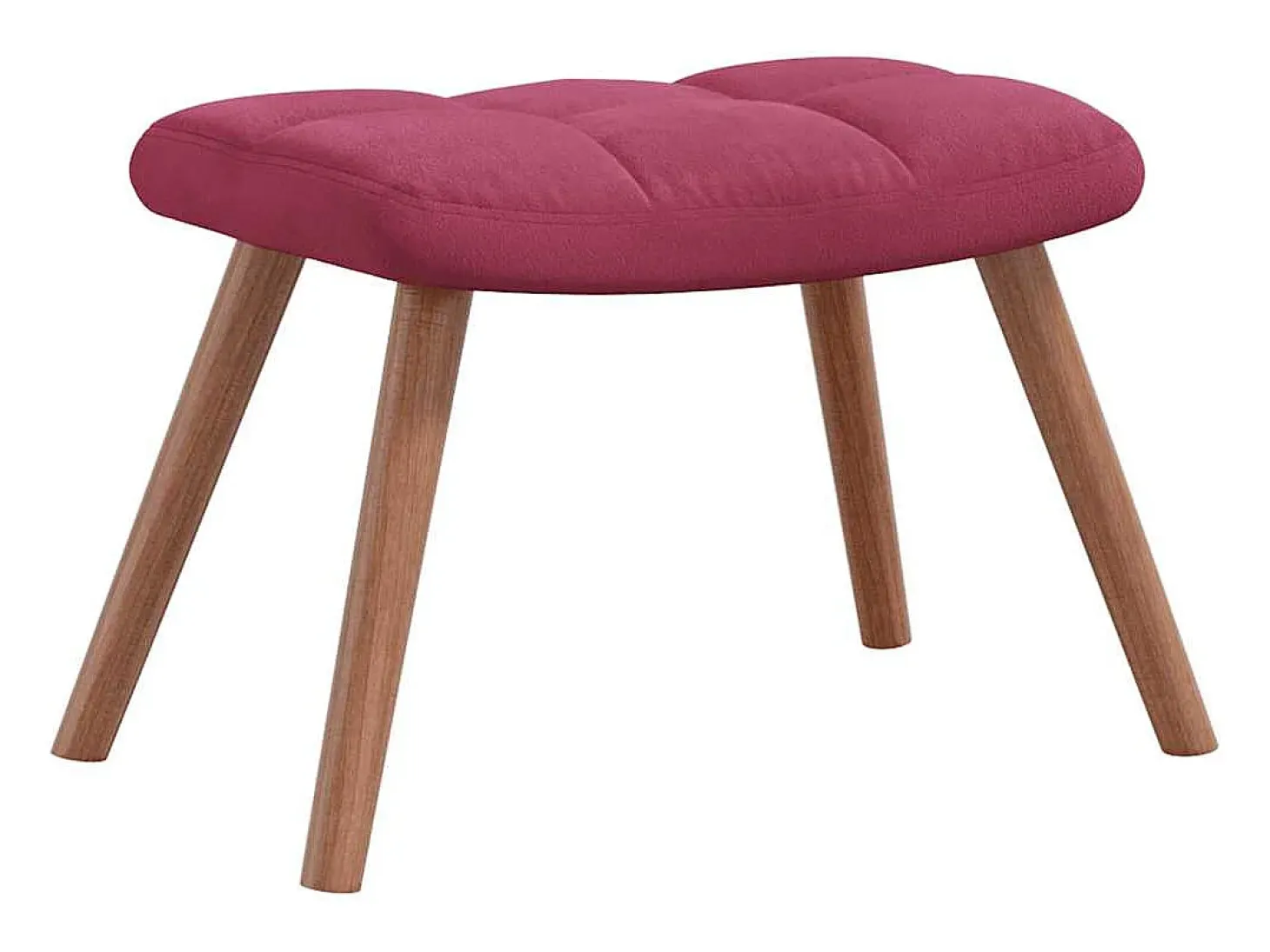 Mecedora con reposapiés Terciopelo rojo burdeos