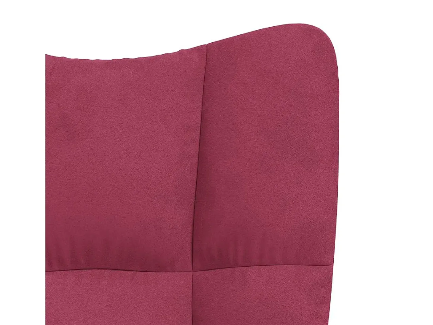 Mecedora con reposapiés Terciopelo rojo burdeos