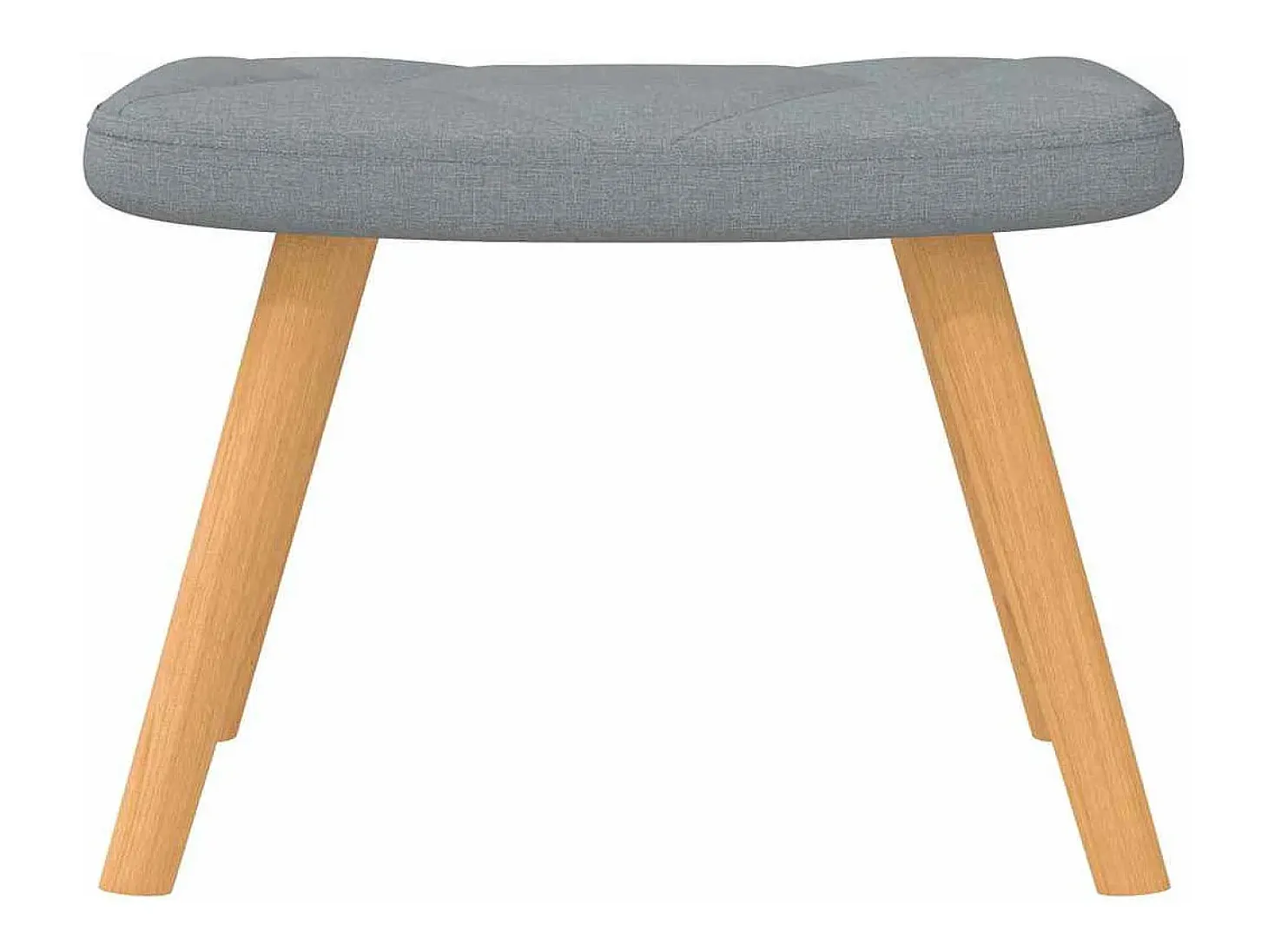 Mecedora con taburete Tela gris claro