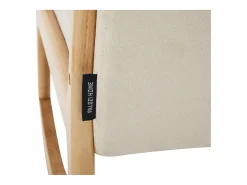 Mecedora de estilo escandinavo de tejido de rizo y madera <><noscript><img width=