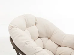 Mecedora de ratán - Estructura de acero con cojín suave - Para uso en interiores y exteriores