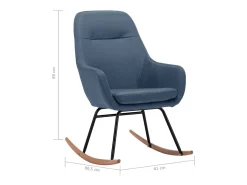 Mecedora de tela azul
